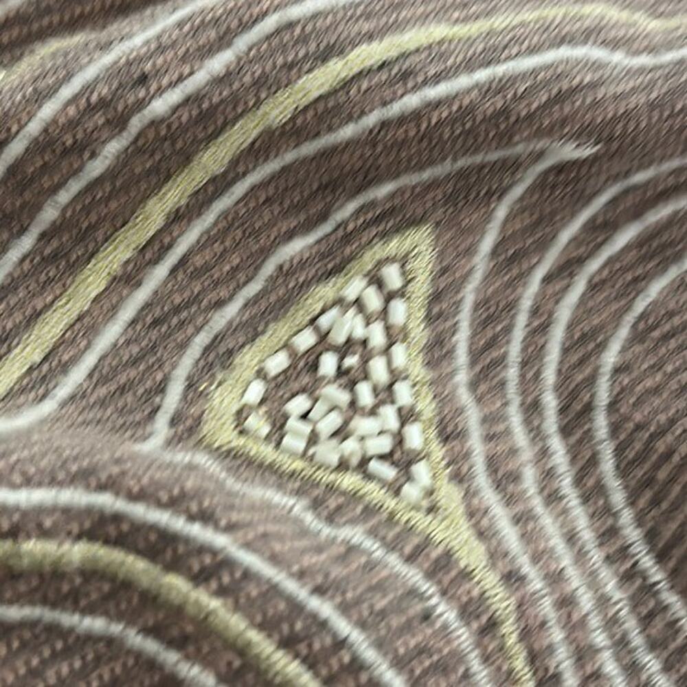 Akemi + Kin Top Shirt Womens Medium‎ Knit Beaded Bird Metallic Embroidered Boxy - Picture 8 of 13
